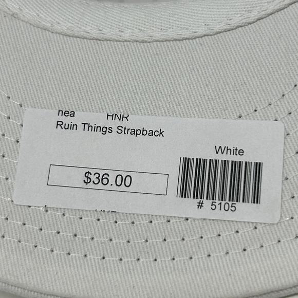 Anti-Kanye Ruin Things Hat Baseball Cap No Kanye West 6 Panel Strapback White - Picture 8 of 9